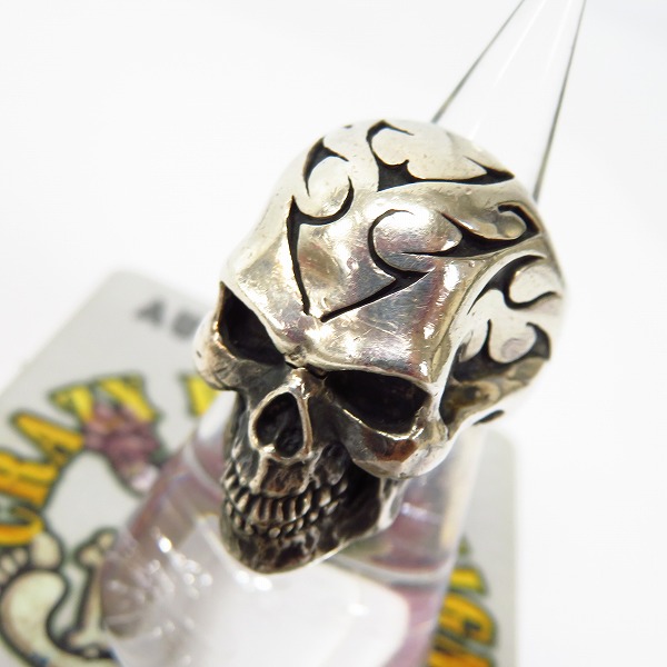 実際に弊社で買取させて頂いた【ギャラ付】CRAZY PIG/クレイジーピッグ トライバルスカルリング 15.5号