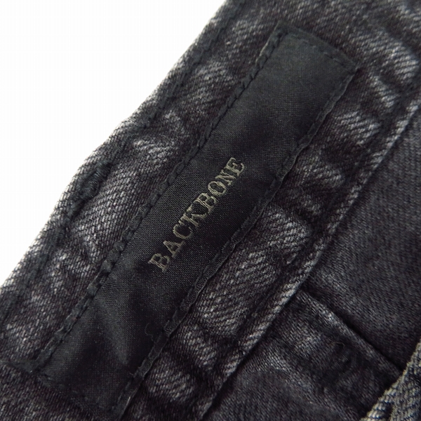 実際に弊社で買取させて頂いたBACK BONE/バックボーン 17AW リメイク加工/小窓/裾ジップ デニムパンツ BB17FW-DP101 Sの画像 3枚目