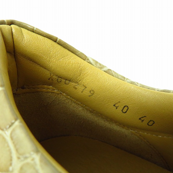 実際に弊社で買取させて頂いたGIORGIO ARMANI/ジョルジオアルマーニ クロコ型押しシューズ/40の画像 5枚目