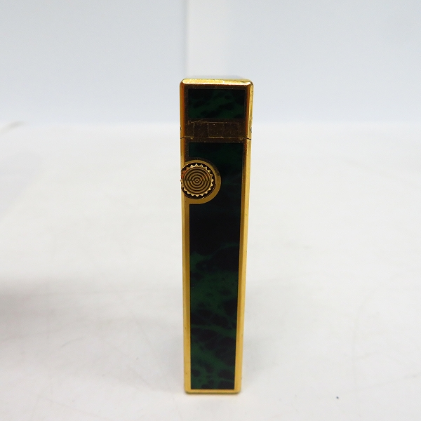 実際に弊社で買取させて頂いたdunhill/ダンヒル ローラーガスライター ゴールド×グリーンの画像 2枚目