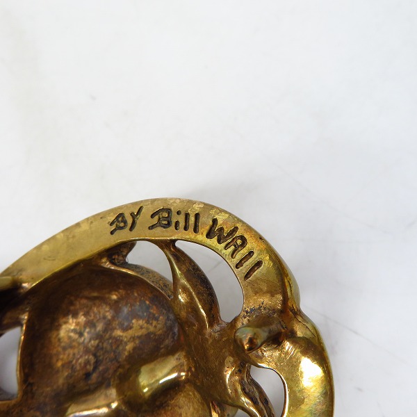 実際に弊社で買取させて頂いたBill Wall Leather/ビルウォールレザー BWL スカル ベルトバックル 蜘蛛の巣の画像 2枚目