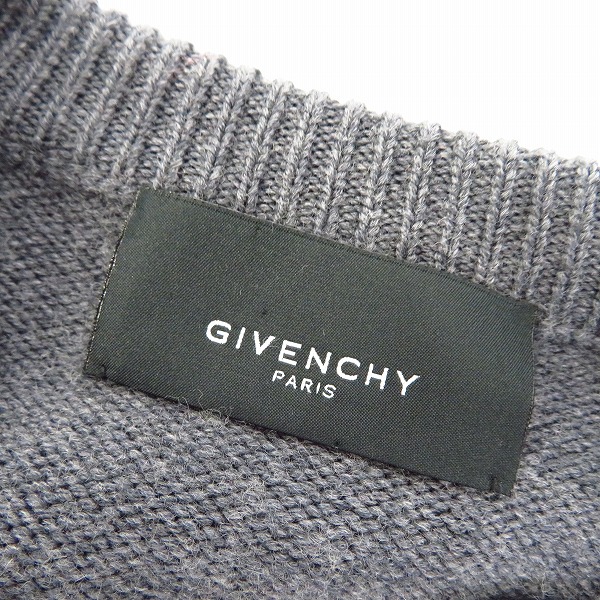 実際に弊社で買取させて頂いたGIVENCHY/ジバンシー Vネックセーター/ニット グレー/Sの画像 2枚目