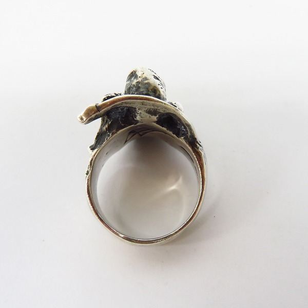 実際に弊社で買取させて頂いた【ギャラ付】CRAZY PIG/クレイジーピッグ ラージグリムリーパーリング 25号の画像 4枚目