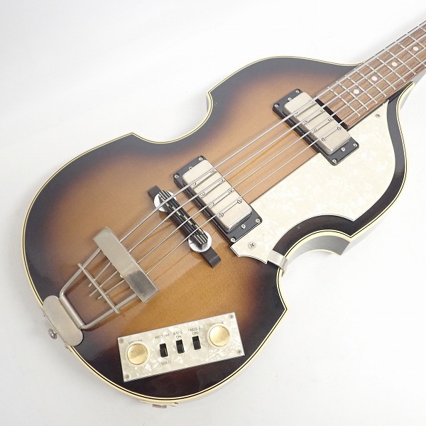 実際に弊社で買取させて頂いた★【型番不明】Greco/グレコ バイオリンベース ヴァイオリンベース ハードケース付の画像 4枚目