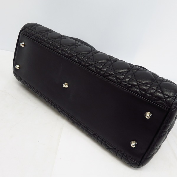 実際に弊社で買取させて頂いたChristian Dior/クリスチャンディオール カナージュ レザー ハンドバックの画像 2枚目