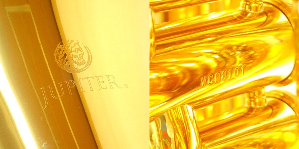 実際に弊社で買取させて頂いた★JUPITER/ジュピター JTU-1110/JTU1110 B♭ チューバ ピストン ラッカー仕上げ ケース付きの画像 1枚目