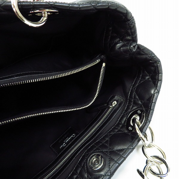 実際に弊社で買取させて頂いたChristian Dior/クリスチャンディオール カナージュ レザー ハンドバックの画像 3枚目