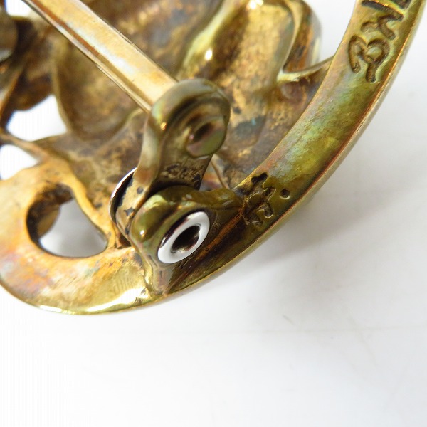 実際に弊社で買取させて頂いたBill Wall Leather/ビルウォールレザー BWL スカル ベルトバックル 蜘蛛の巣の画像 4枚目