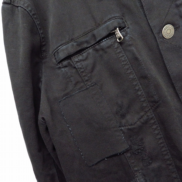 実際に弊社で買取させて頂いたPIERRE BALMAIN/ピエール バルマン クラッシュ加工 デニムジャケット/50の画像 6枚目