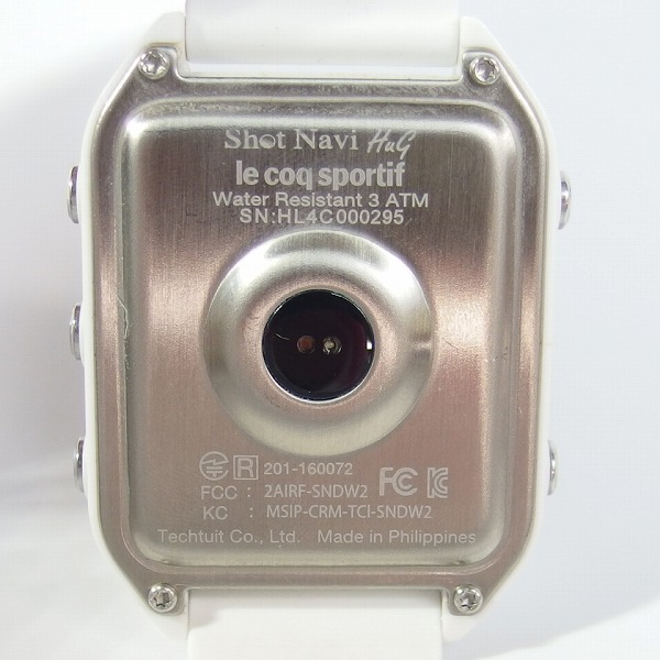 実際に弊社で買取させて頂いたle coq sportif×Shot Navi コラボ hug 腕時計型 ゴルフ用GPSナビ ウォッチの画像 7枚目