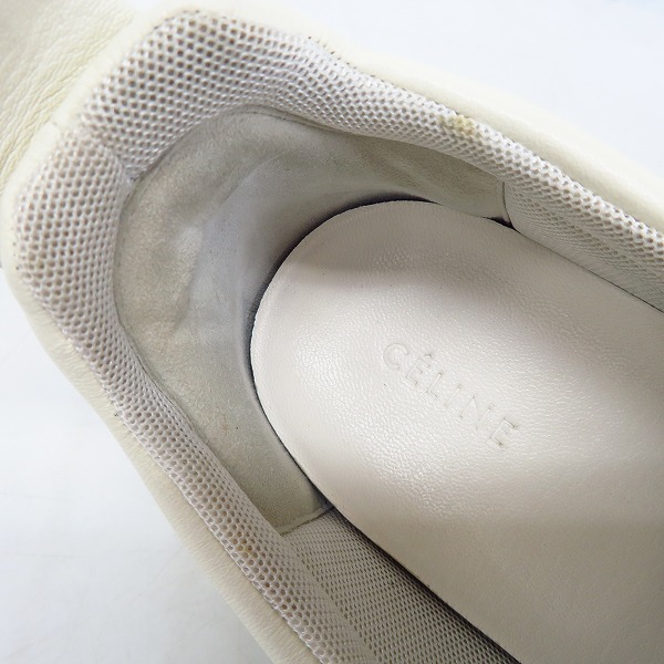 実際に弊社で買取させて頂いたCELINE/セリーヌ 2015 PULL ON SNEAKER/レザースニーカー/37 の画像 4枚目