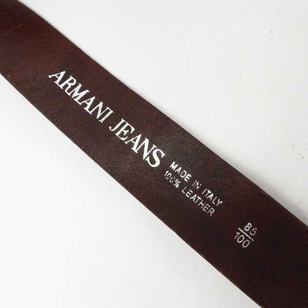 実際に弊社で買取させて頂いたARMANI JEANS/アルマーニジーンズ レザーベルト イタリア製の画像 4枚目