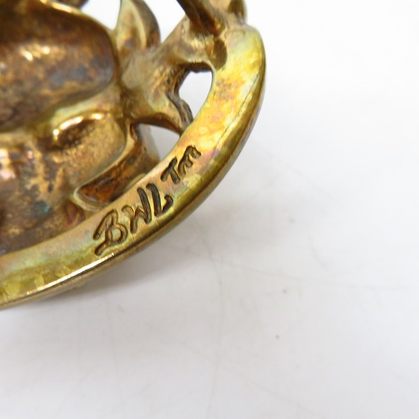 実際に弊社で買取させて頂いたBill Wall Leather/ビルウォールレザー BWL スカル ベルトバックル 蜘蛛の巣の画像 3枚目