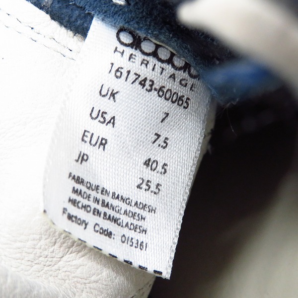 実際に弊社で買取させて頂いたDIADORA HERITAGE/ディアドラヘリテージ EQUIPE H CANVAS SW BEAMS/ビームス別注 161743-60065/25.5 の画像 5枚目