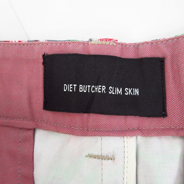 実際に弊社で買取させて頂いたDIET BUTCHER SLIM SKIN/ダイエットブッチャースリムスキン 総柄パンツ/1の画像 3枚目