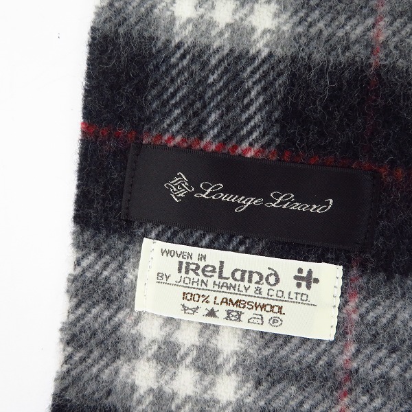 実際に弊社で買取させて頂いたLounge Lizard/ラウンジリザード ウール100％ チェック柄マフラー の画像 1枚目