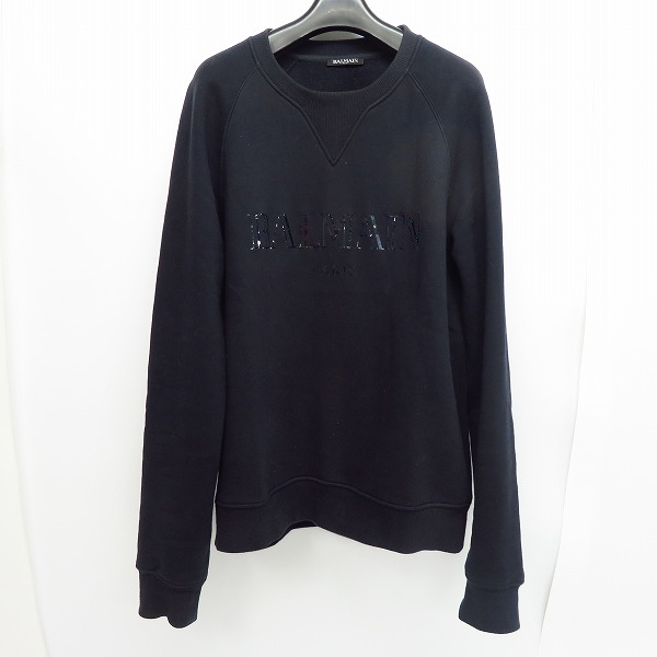 実際に弊社で買取させて頂いたBALMAIN/バルマン フロントロゴ 裏起毛スウェット W8H6279I350/L