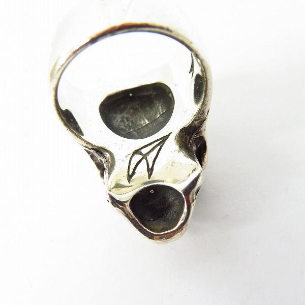 実際に弊社で買取させて頂いた【ギャラ付】CRAZY PIG/クレイジーピッグ トライバルスカルリング 15.5号 の画像 5枚目