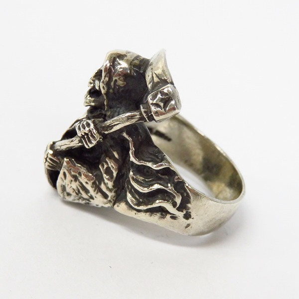 実際に弊社で買取させて頂いた【ギャラ付】CRAZY PIG/クレイジーピッグ ラージグリムリーパーリング 22-22.5号の画像 2枚目