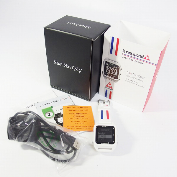 実際に弊社で買取させて頂いたle coq sportif×Shot Navi コラボ hug 腕時計型 ゴルフ用GPSナビ ウォッチの画像 9枚目