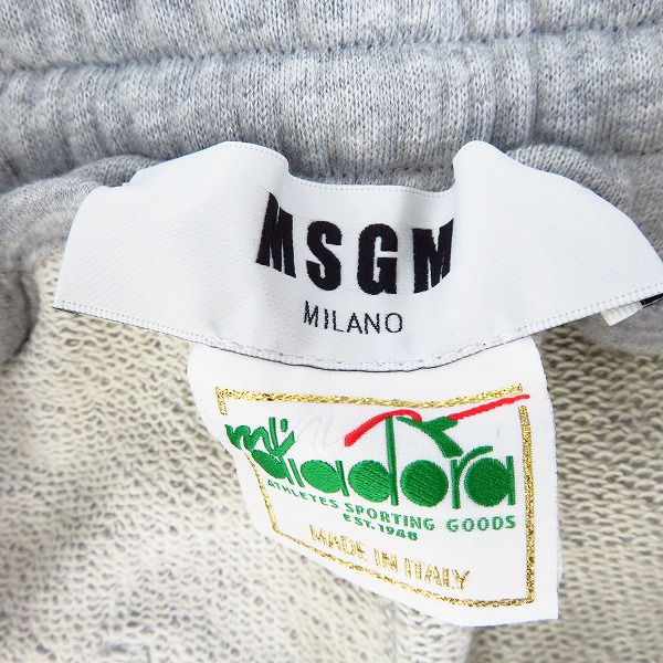 実際に弊社で買取させて頂いたMSGM×Diadora/エムエスジーエム×ディアドラ スウェットハーフパンツ 2440MB301/Mの画像 2枚目