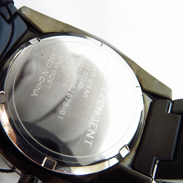 実際に弊社で買取させて頂いた【動作未確認】INDEPENDENT/インディペンデント 腕時計 クロノ J550-002675-01の画像 3枚目