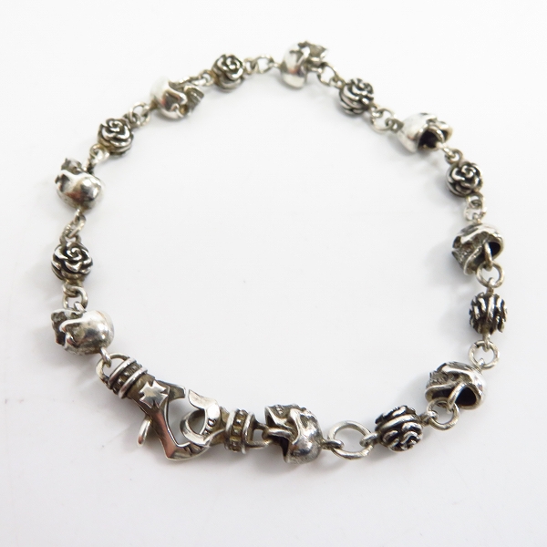 実際に弊社で買取させて頂いたDEAL DESIGN/ディールデザイン スカルズ＆ローゼス ブレスレット