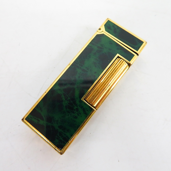実際に弊社で買取させて頂いたdunhill/ダンヒル ローラーガスライター ゴールド×グリーン