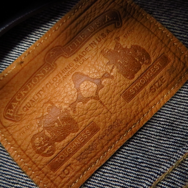 実際に弊社で買取させて頂いたBACK BONE/バックボーン インディゴ デニムジャケット/Gジャン BB09FW-DB01/Sの画像 2枚目