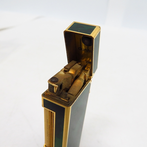 実際に弊社で買取させて頂いたdunhill/ダンヒル ローラーガスライター ゴールド×グリーンの画像 4枚目