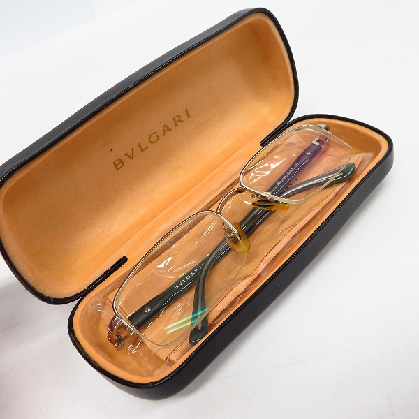 実際に弊社で買取させて頂いたBVLGARI/ブルガリ 眼鏡/メガネフレーム ハーフリム イタリア製 188 102の画像 7枚目