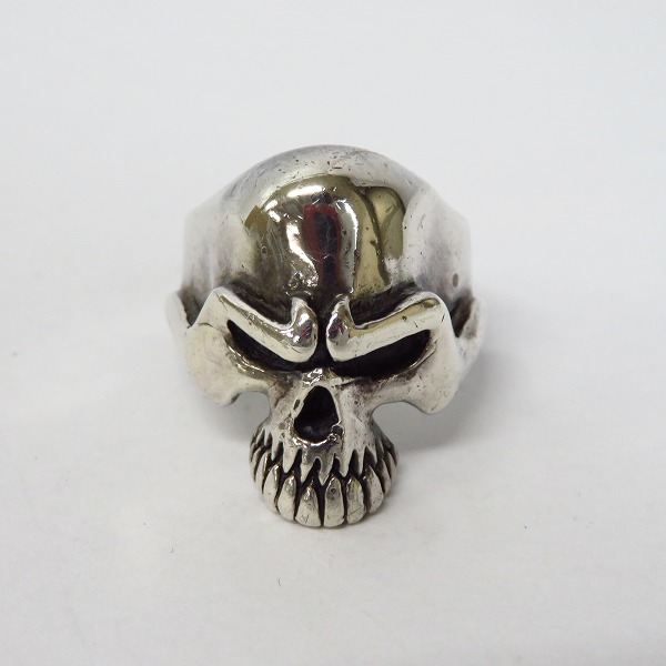 実際に弊社で買取させて頂いたTHIRTEEN DESIGNS/サーティーンデザインズ MIDDLE MAD SKULL RING/ミドル マッド スカル リング 23号の画像 1枚目