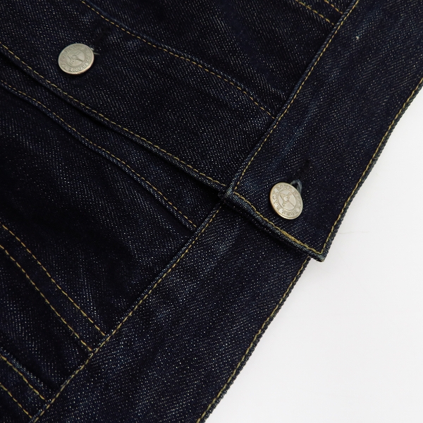 実際に弊社で買取させて頂いたBACK BONE/バックボーン インディゴ デニムジャケット/Gジャン BB09FW-DB01/Sの画像 6枚目