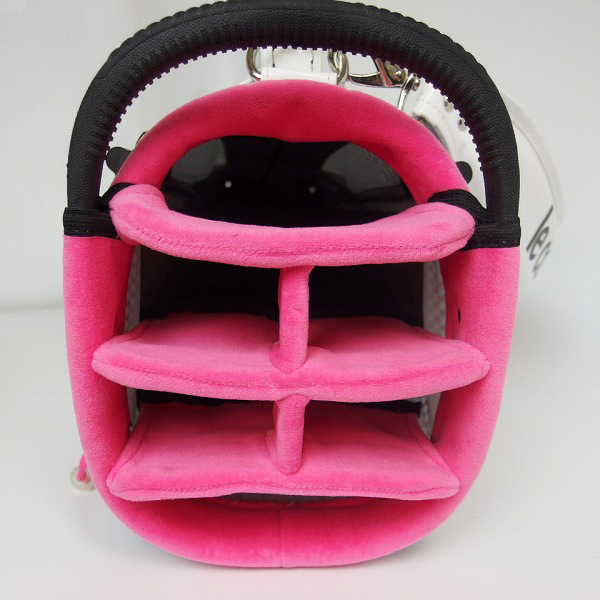 実際に弊社で買取させて頂いたLe coq sportif/ルコックスポルティフ 6分割 軽量キャディバッグ ホワイト×ピンク×ブルーの画像 4枚目