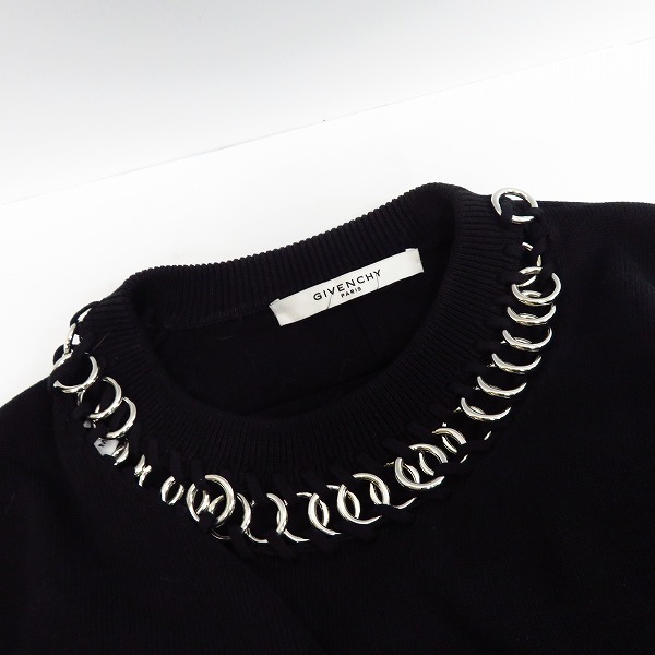 実際に弊社で買取させて頂いたGIVENCHY/ジバンシィ チェーンリンクネック コットンニット BM90044Y0A/Mの画像 6枚目