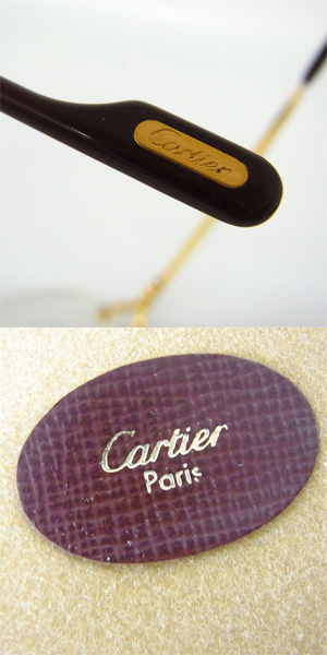 実際に弊社で買取させて頂いたCartier/カルティエ ツーポイント 眼鏡/メガネフレーム フランス製 ゴールド/130の画像 8枚目