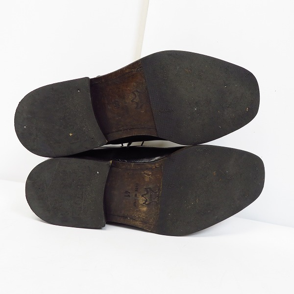 実際に弊社で買取させて頂いたBARNEYS NEWYORK/バーニーズニューヨーク ストレートチップシューズ セミスクエア イタリア製/41の画像 2枚目