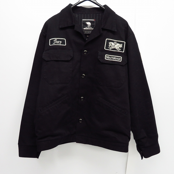 NEIGHBORHOOD/ネイバーフッド タンクジャケット ワッペン ブラック/Mの