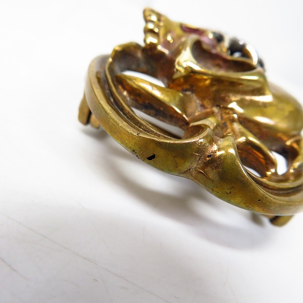 実際に弊社で買取させて頂いたBill Wall Leather/ビルウォールレザー BWL スカル ベルトバックル 蜘蛛の巣の画像 5枚目