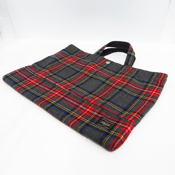 実際に弊社で買取させて頂いたHEAD PORTER/ヘッドポーター チェック柄 ハンドバッグの画像 2枚目