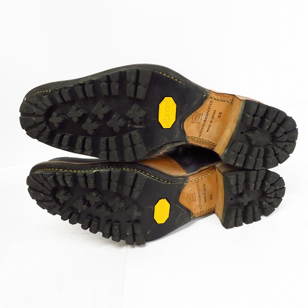 実際に弊社で買取させて頂いたalfredo BANNISTER/アルフレッドバニスター ビブラムソール サイドジップレザーブーツ/44の画像 2枚目