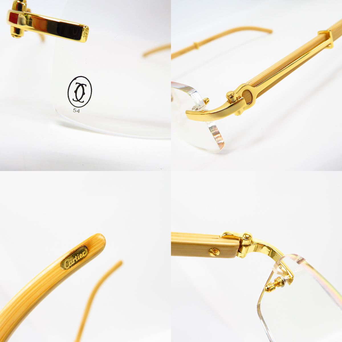 実際に弊社で買取させて頂いたCartier/カルティエ ヴィンテージ ツーポイント メガネフレームの画像 7枚目