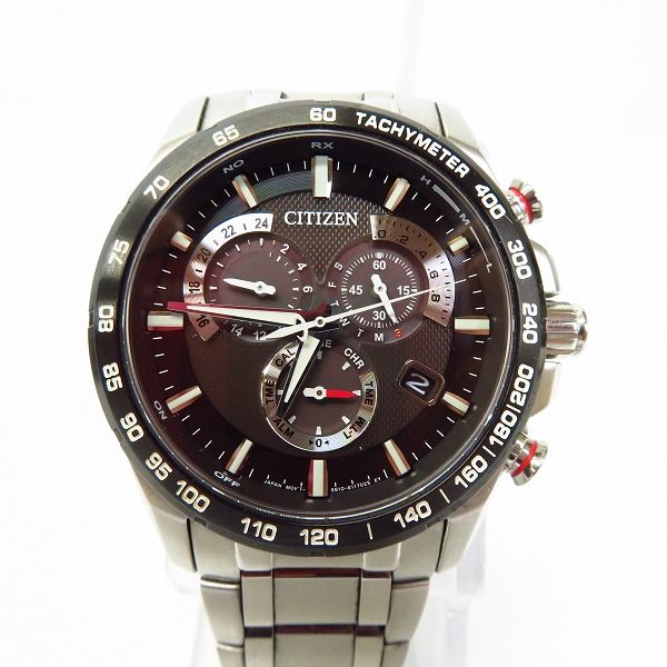 時計 CITIZEN AT3034-57E CITIZEN シチズン AT3034-57E エコドライブ クロノグラフ 腕時計