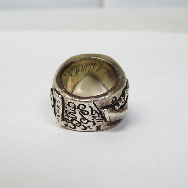 実際に弊社で買取させて頂いたBWL/ビルウォールレザー×MARK MAHONY/マーク・マホーニー 10YEARS クローバーリング 8号の画像 4枚目