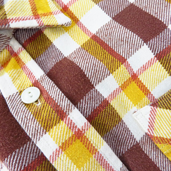 実際に弊社で買取させて頂いたSUGAR CANE/シュガーケーン チェックネルシャツ M の画像 6枚目