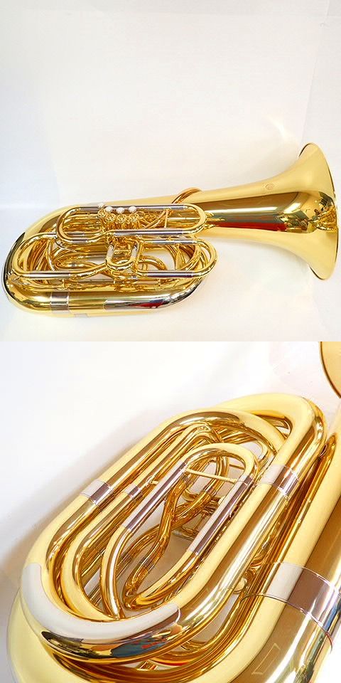 実際に弊社で買取させて頂いた★JUPITER/ジュピター JTU-1110/JTU1110 B♭ チューバ ピストン ラッカー仕上げ ケース付きの画像 3枚目