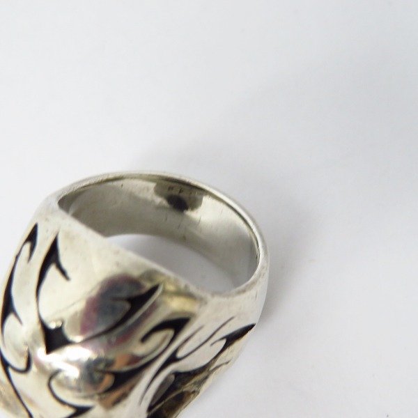 実際に弊社で買取させて頂いた【ギャラ付】CRAZY PIG/クレイジーピッグ トライバルスカルリング 15.5号の画像 7枚目