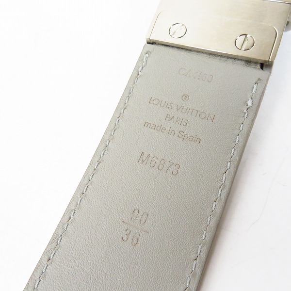 実際に弊社で買取させて頂いたLOUIS VUITTON/ルイヴィトン ダミエ レザー ベルト/M6873の画像 3枚目