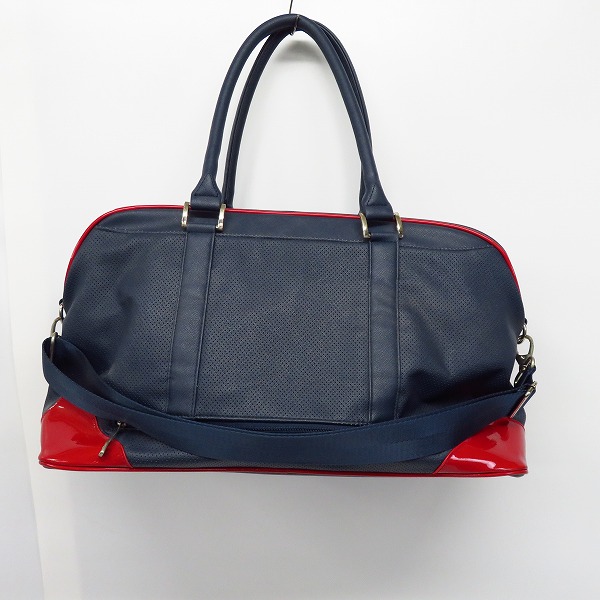 実際に弊社で買取させて頂いたLe coq sportif/ルコックスポルティフ シューズインショルダーストラップ付ボストンバッグ ネイビー×レッド/QQ2158の画像 1枚目