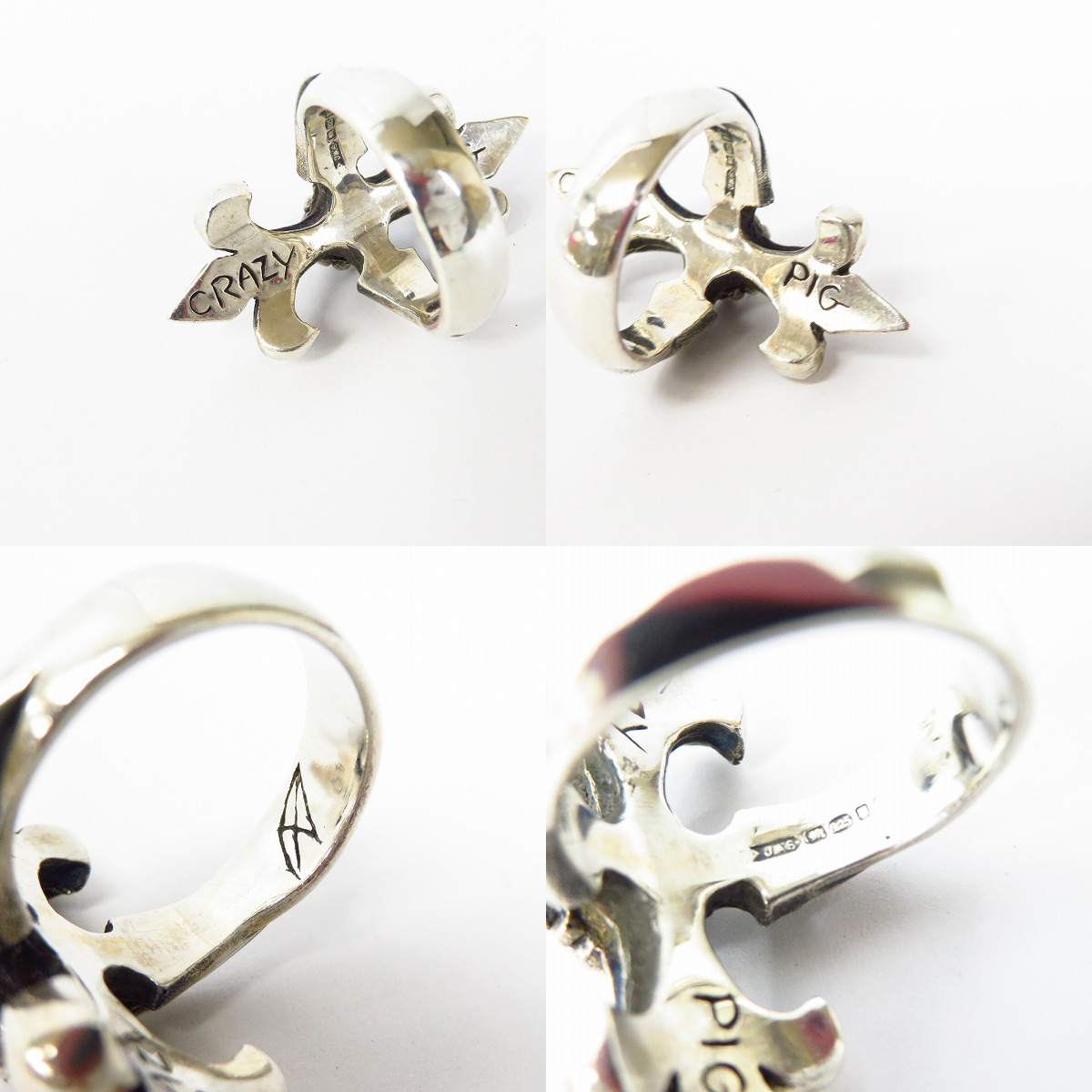 実際に弊社で買取させて頂いた【ギャラ付】CRAZY PIG/クレイジーピッグ チューダークロス リング 19号の画像 5枚目
